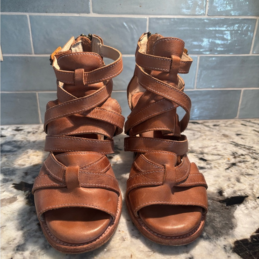 Freebird Strappy Sandal with Chunky Heel